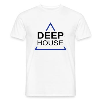 Deep House Design 001 - Männer T-Shirt - Weiß - Vorne - AI Model Male 178 dark (178cm)