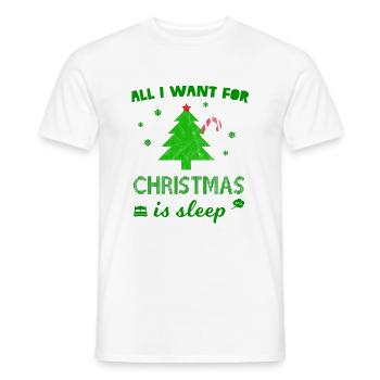 sommeil de Noël - Cadeau - T-shirt homme - blanc - Devant - AI Model Male 178 dark (178cm)