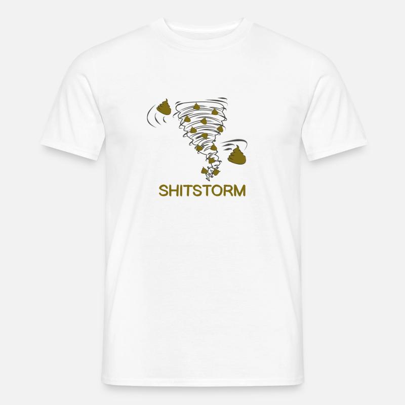 Shitstorm Comic literally - Männer T-Shirt - Weiß