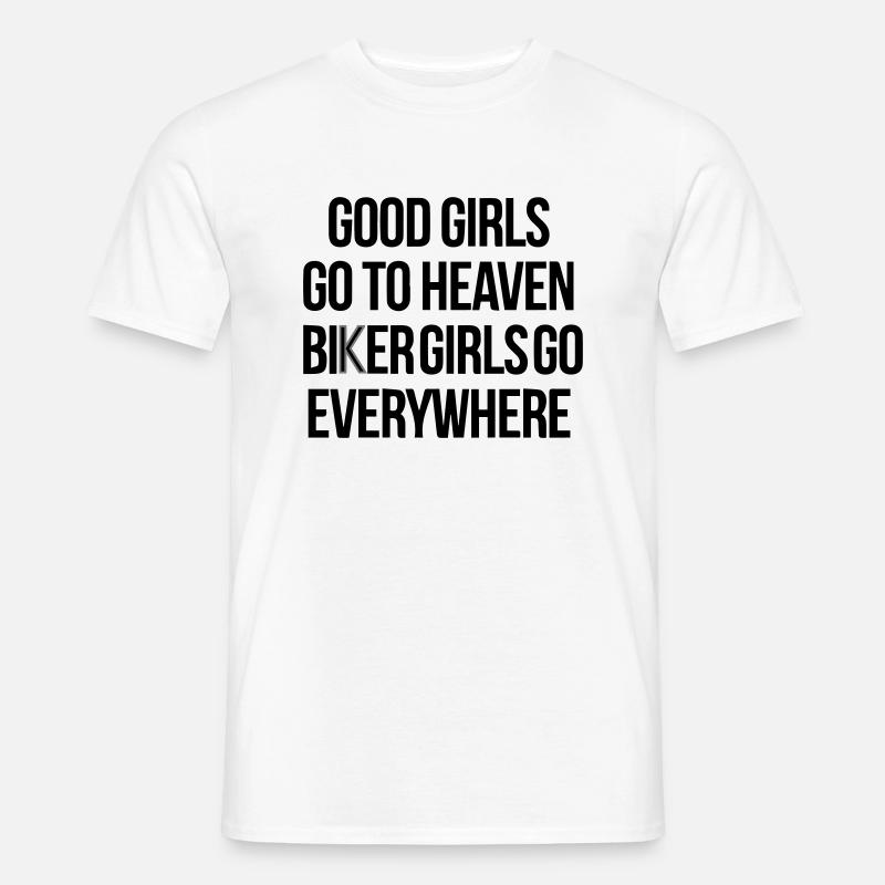 Biker Frauen Mädchen - Männer T-Shirt - Weiß