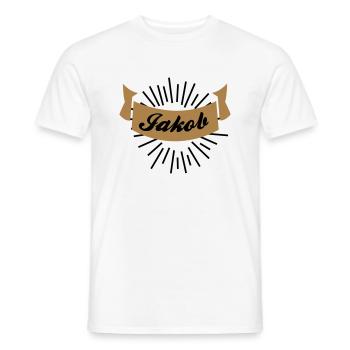 jakob - Männer T-Shirt - Weiß - Vorne - AI Model Male 178 dark (178cm)