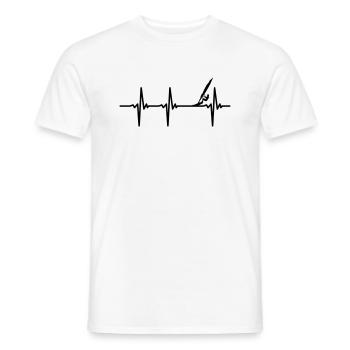 Planche à voile Heartbeat - T-shirt homme - blanc - Devant - AI Model Male 178 dark (178cm)