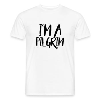 Pilgrim - Männer T-Shirt - Weiß - Vorne - AI Model Male 178 dark (178cm)