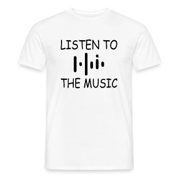 Musik Music headphones - Männer T-Shirt - Weiß - Vorne - AI Model Male 178 dark (178cm)