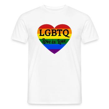 LGBT Liebe ist Liebe - Männer T-Shirt - Weiß - Vorne - AI Model Male 178 dark (178cm)