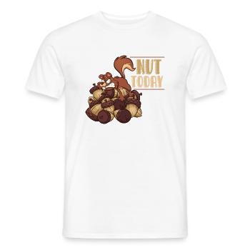 Squirrel Wordplay Rodent Humor - Men's T-Shirt - white - Front - AI Model Male 178 dark (178cm)
