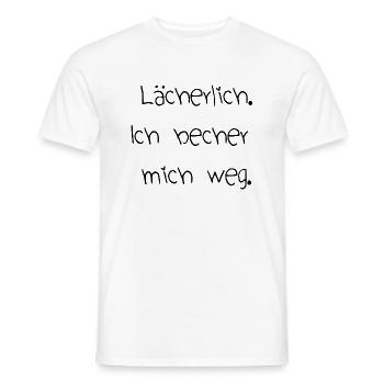 Party feiern Festival bechern saufen Alkohol - Männer T-Shirt - Weiß - Vorne - AI Model Male 178 dark (178cm)