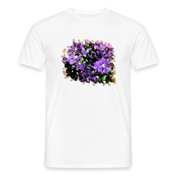 purple flower meadow - Men's T-Shirt - white - Front - AI Model Male 178 dark (178cm)