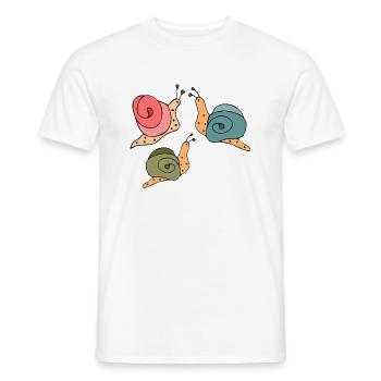 Escargots - T-shirt homme - blanc - Devant - AI Model Male 178 dark (178cm)