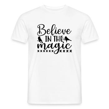 believe in the magic - Men's T-Shirt - white - Front - AI Model Male 178 dark (178cm)
