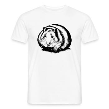 Hamster cute animal rodent animals funny pet 12 - Men's T-Shirt - white - Front - AI Model Male 178 dark (178cm)
