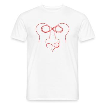 Unendliche Liebe - Männer T-Shirt - Weiß - Vorne - AI Model Male 178 dark (178cm)