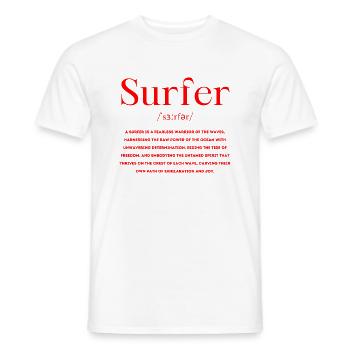 Définition de Surfer - T-shirt homme - blanc - Devant - AI Model Male 178 dark (178cm)