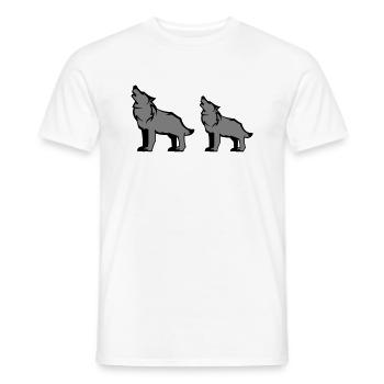 Meute de loups - T-shirt homme - blanc - Devant - AI Model Male 178 dark (178cm)