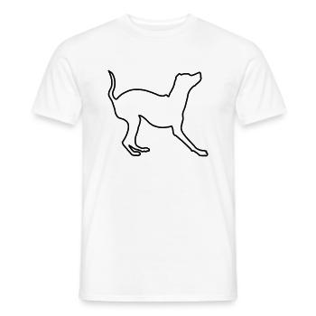 Pinscher miniature Contours 1 - T-shirt homme - blanc - Devant - AI Model Male 178 dark (178cm)