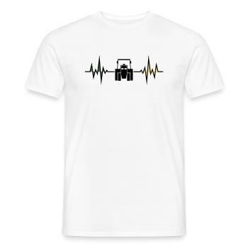 Herzfreq... Traktor - Männer T-Shirt - Weiß - Vorne - AI Model Male 178 dark (178cm)