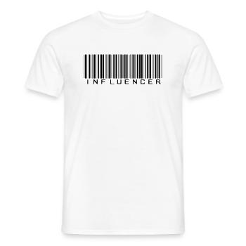 Influenceur - Expert en médias sociaux - T-shirt homme - blanc - Devant - AI Model Male 178 dark (178cm)