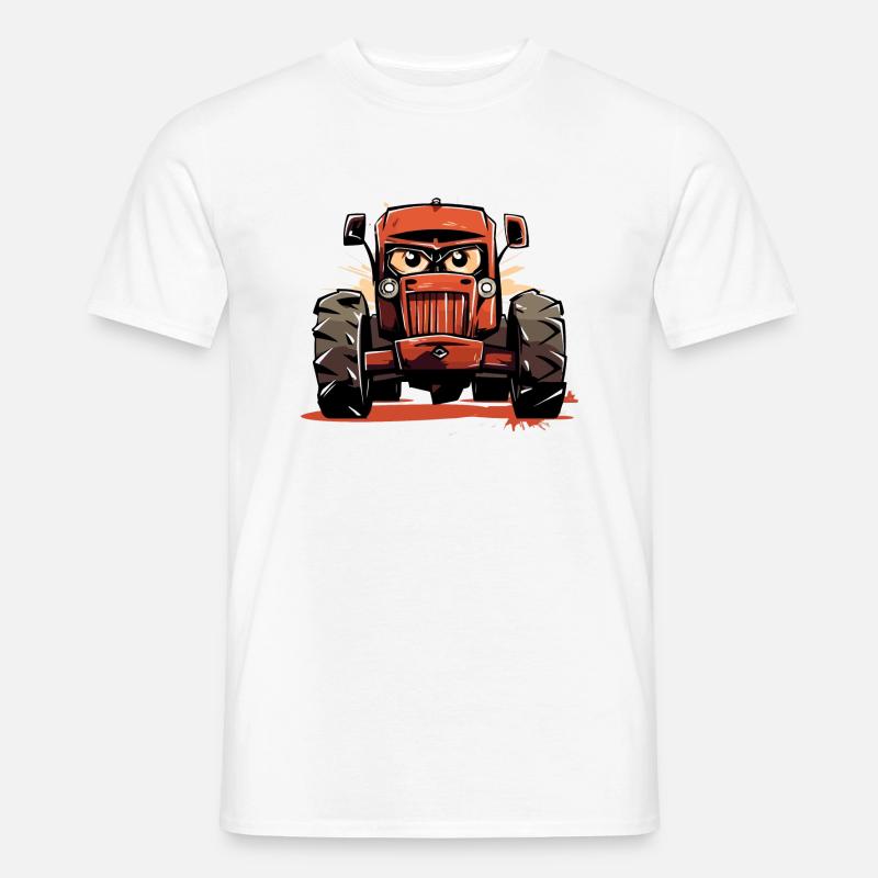 Wütender Traktor Nr. 2 - Männer T-Shirt - Weiß