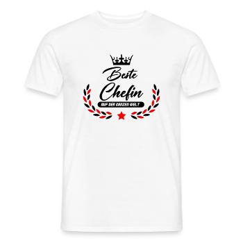 Meilleure femme chef du monde 02 - T-shirt homme - blanc - Devant - AI Model Male 178 dark (178cm)