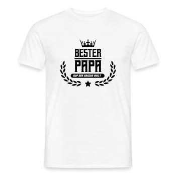 Best dad in the world - Men's T-Shirt - white - Front - AI Model Male 178 dark (178cm)