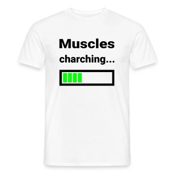 Chemise drôle pour la salle de sport Fitness Musculation Sports - T-shirt homme - blanc - Devant - AI Model Male 178 dark (178cm)