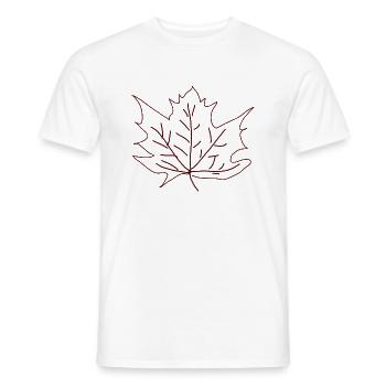 Autumn Season Maple Leaf Autumn - Men's T-Shirt - white - Front - AI Model Male 178 dark (178cm)