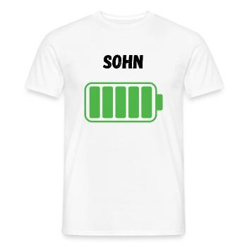 Sohn - Voller Akku - Männer T-Shirt - Weiß - Vorne - AI Model Male 178 dark (178cm)