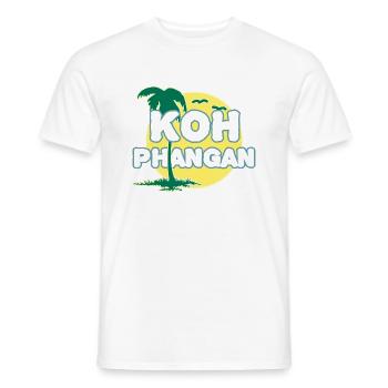 Vollmond Palme K8h Phangan - Männer T-Shirt - Weiß - Vorne - AI Model Male 178 dark (178cm)