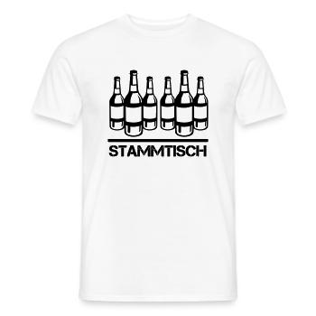 bierflasche stammtisch - Männer T-Shirt - Weiß - Vorne - AI Model Male 178 dark (178cm)