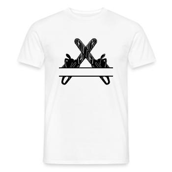 Deux tronçonneuses croisées bannière - T-shirt homme - blanc - Devant - AI Model Male 178 dark (178cm)