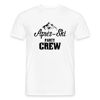 Après Ski Party Crew - Men's T-Shirt - white - Front - AI Model Male 178 dark (178cm)