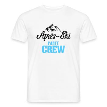 Après Ski Party Crew - Men's T-Shirt - white - Front - AI Model Male 178 dark (178cm)