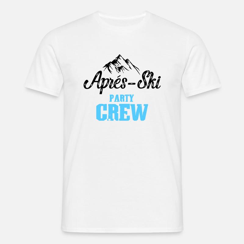 apres skiparty crew - Männer T-Shirt - Weiß