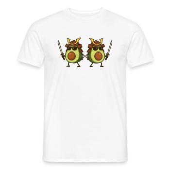 avocado samurai 2 - Männer T-Shirt - Weiß - Vorne - AI Model Male 178 dark (178cm)