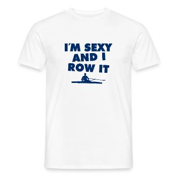 Je suis sexy et je rame - Aviron - Rudern - Ruderer - T-shirt homme - blanc - Devant - AI Model Male 178 dark (178cm)