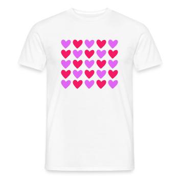Herzen Bunt Liebe Herz - Männer T-Shirt - Weiß - Vorne - AI Model Male 178 dark (178cm)