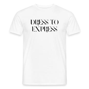 Dresstoexpress - Men's T-Shirt - white - Front - AI Model Male 178 dark (178cm)