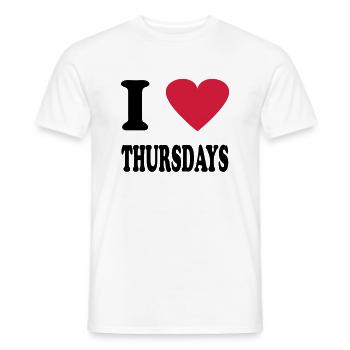 thursday - Männer T-Shirt - Weiß - Vorne - AI Model Male 178 dark (178cm)