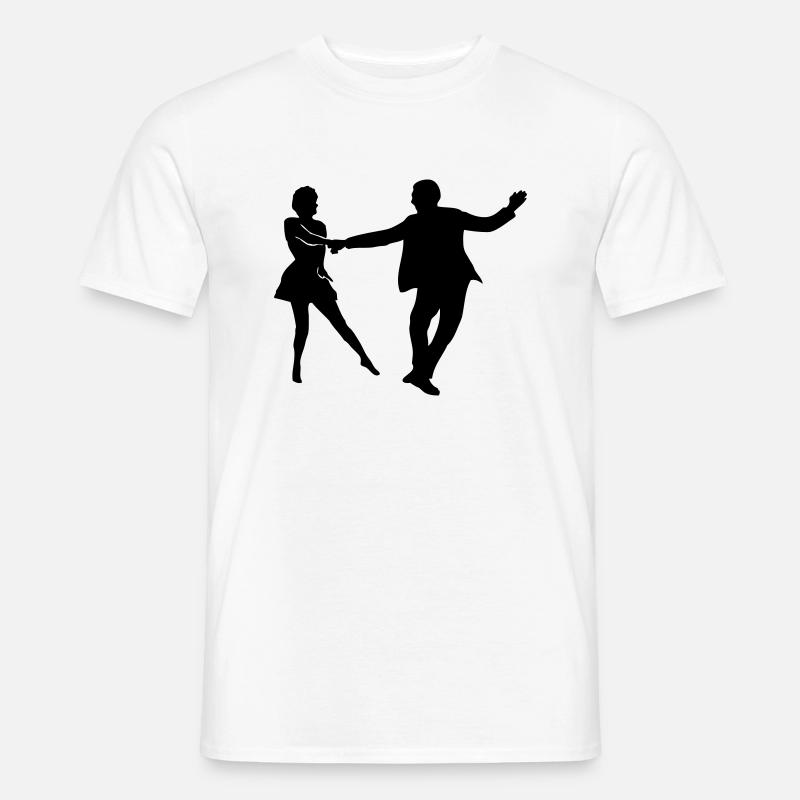 west coast swing dancer - Men’s T-shirt - white