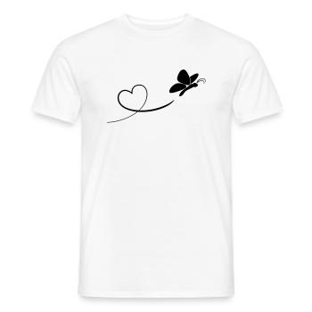 schmetterling - T-shirt homme - blanc - Devant - AI Model Male 178 dark (178cm)