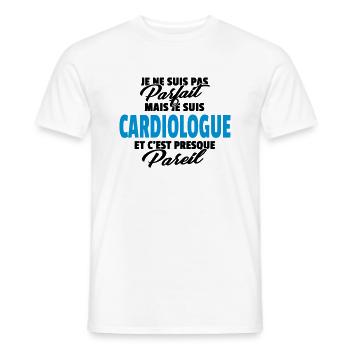 Pas parfait mais cardiologue - T-shirt homme - blanc - Devant - AI Model Male 178 dark (178cm)