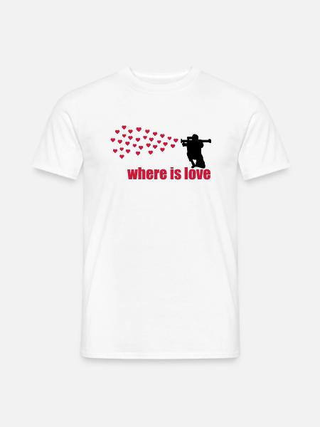 where is love - Männer T-Shirt - Weiß