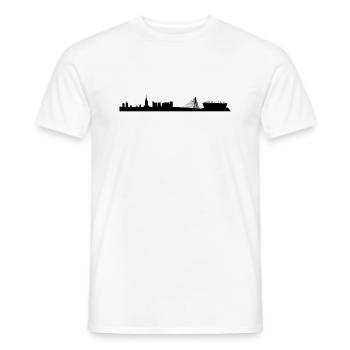 Varsovie, Pologne / Warszawa, Polska - T-shirt homme - blanc - Devant - AI Model Male 178 dark (178cm)
