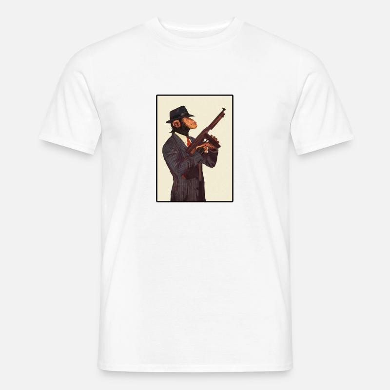 MAFIA-AFFE - Männer T-Shirt - Weiß