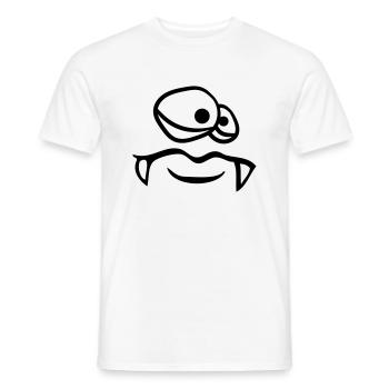 face head monster funny boese dangerous clip - Men's T-Shirt - white - Front - AI Model Male 178 dark (178cm)