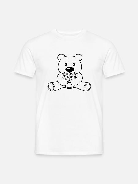 essen cookie keks hunger lecker knabbern baer sues - Männer T-Shirt - Weiß