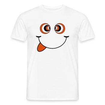 psychedelisch smiley - Männer T-Shirt - Weiß - Vorne - AI Model Male 178 dark (178cm)
