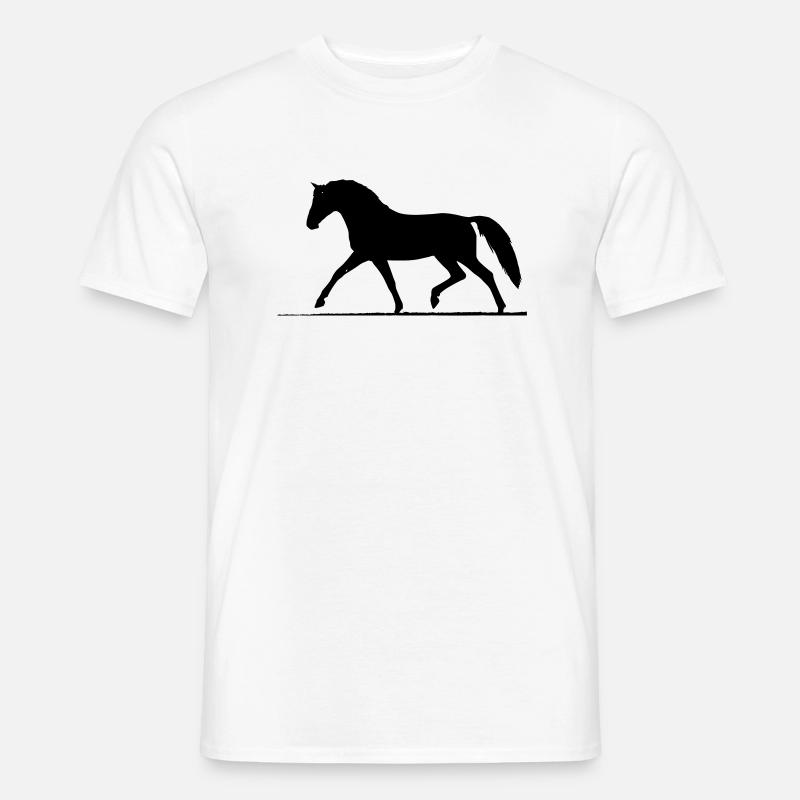 Pferd - Männer T-Shirt - Weiß