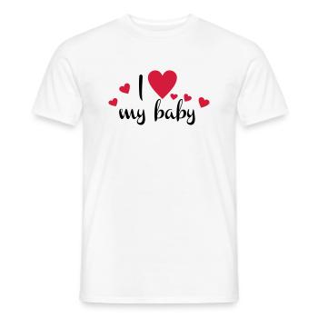 baby - Men's T-Shirt - white - Front - AI Model Male 178 dark (178cm)