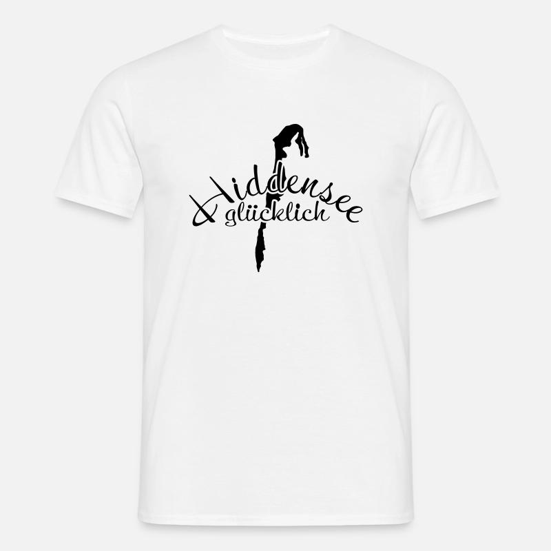 Hiddenseeglücklich - Männer T-Shirt - Weiß